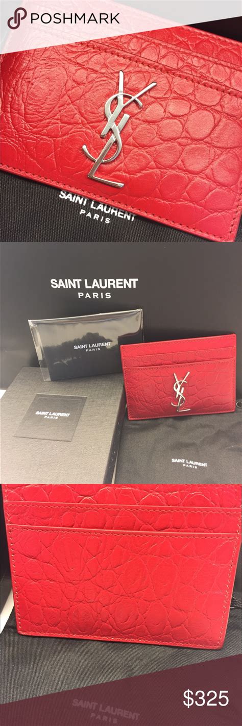 ysl crocodile card holder|YSL.